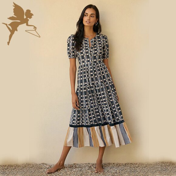 Ro's Garden Dresses & Skirts - RO'S GARDEN Daphne Batik Print Midi Dress